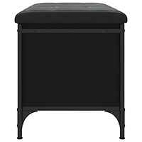 vidaXL Förvaringsbänk svart 62x42x45 cm konstruerat trä