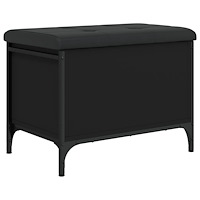 vidaXL Förvaringsbänk svart 62x42x45 cm konstruerat trä