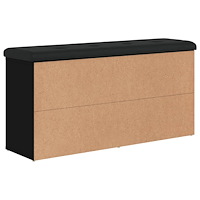 vidaXL Skobänk svart 102x32x50 cm konstruerat trä