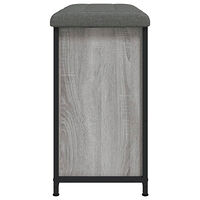 vidaXL Skobänk med flip-låda grå sonoma 62x32x56 cm