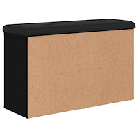 vidaXL Skobänk svart 82x32x50 cm konstruerat trä
