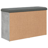vidaXL Skobänk betonggrå 82x32x50 cm konstruerat trä