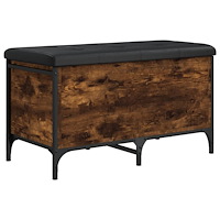 vidaXL Förvaringsbänk rökfärgad ek 82x42x45 cm konstruerat trä