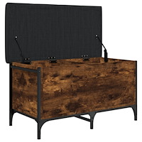 vidaXL Förvaringsbänk rökfärgad ek 82x42x45 cm konstruerat trä