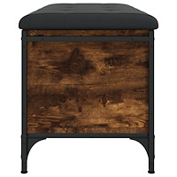 vidaXL Förvaringsbänk rökfärgad ek 82x42x45 cm konstruerat trä