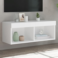 vidaXL Tv-bänk med LED-belysning vit 80x30x30 cm