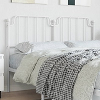 vidaXL Ersättningsgavel metall vit 135 cm