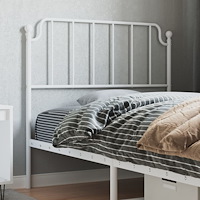 vidaXL Ersättningsgavel metall vit 100 cm