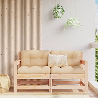 vidaXL Hörnsektion till trädgårdssoffa 2 st massiv furu