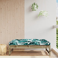 vidaXL Fotpall för trädgården 120x80 cm massiv furu