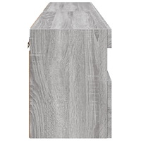 vidaXL Väggmonterad tv-bänk LED 2 st grå sonoma 60x30x40 cm