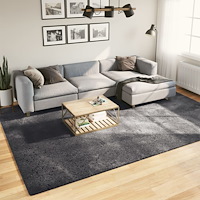 vidaXL Mjuk matta HUARTE med kort lugg tvättbar antracit 240x340 cm
