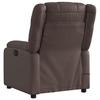 vidaXL Massagefåtölj brun konstläder