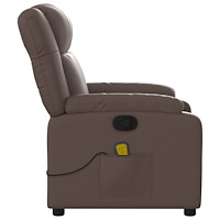 vidaXL Massagefåtölj brun konstläder