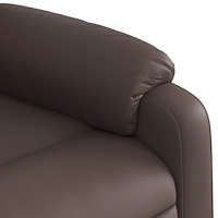 vidaXL Massagefåtölj brun konstläder