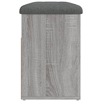 vidaXL Skobänk grå sonoma 82x32x45,5 cm konstruerat trä