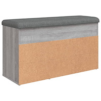 vidaXL Skobänk grå sonoma 82x32x45,5 cm konstruerat trä