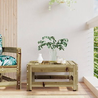 vidaXL Fotpall för trädgården impregnerad furu