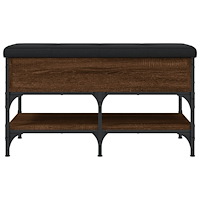 vidaXL Skobänk brun ek 82x42x45 cm konstruerat trä