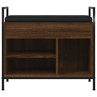 vidaXL Skobänk brun ek 65,5x32x57,5 cm konstruerat trä