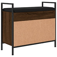 vidaXL Skobänk brun ek 65,5x32x57,5 cm konstruerat trä