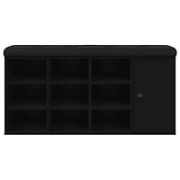 vidaXL Skobänk svart 102x32x50 cm konstruerat trä