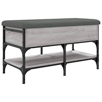 vidaXL Skobänk grå sonoma 82x42x45 cm konstruerat trä