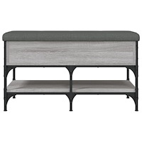 vidaXL Skobänk grå sonoma 82x42x45 cm konstruerat trä