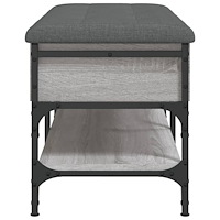 vidaXL Skobänk grå sonoma 82x42x45 cm konstruerat trä
