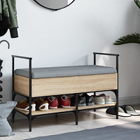 vidaXL Skobänk sonoma-ek 85,5x42x57,5 cm konstruerat trä