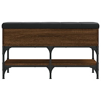 vidaXL Skobänk brun ek 82x32x45 cm konstruerat trä