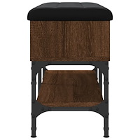 vidaXL Skobänk brun ek 82x32x45 cm konstruerat trä