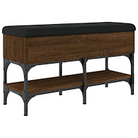 vidaXL Skobänk brun ek 82x32x45 cm konstruerat trä