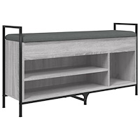 vidaXL Skobänk grå sonoma 105,5x32x57,5 cm konstruerat trä