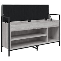 vidaXL Skobänk grå sonoma 105,5x32x57,5 cm konstruerat trä