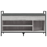 vidaXL Skobänk grå sonoma 105,5x32x57,5 cm konstruerat trä