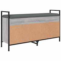 vidaXL Skobänk grå sonoma 105,5x32x57,5 cm konstruerat trä
