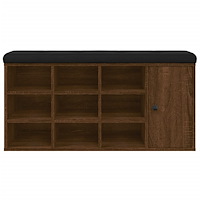 vidaXL Skobänk brun ek 102x32x50 cm konstruerat trä