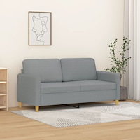 vidaXL 2-sitssoffa ljusgrå 140 cm tyg