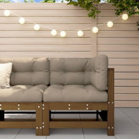 vidaXL Hörnsektion till trädgårdssoffa honungsbrun massiv furu