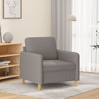 vidaXL Fåtölj taupe 60 cm tyg