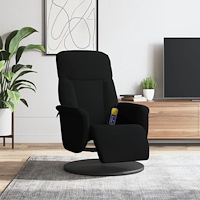 vidaXL Massagefåtölj med fotstöd svart sammet