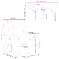 vidaXL Reclinerfåtölj gräddvit konstläder