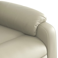 vidaXL Reclinerfåtölj gräddvit konstläder