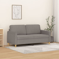 vidaXL 2-sitssoffa taupe 140 cm tyg