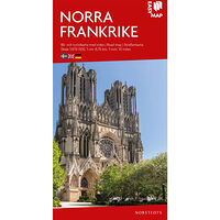 NORSTEDTS Norra Frankrike EasyMap : Skala 1:675.000