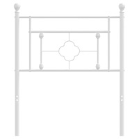 vidaXL Huvudgavel metall vit 80 cm