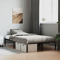 vidaXL Sängram metall svart 120x190 cm
