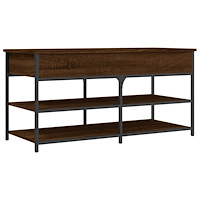 vidaXL Skobänk brun ek 100x42,5x50 cm konstruerat trä