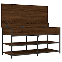 vidaXL Skobänk brun ek 100x42,5x50 cm konstruerat trä